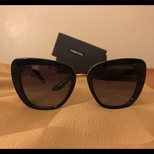 elegant black Dolce and Gabbana cateye sunglasses